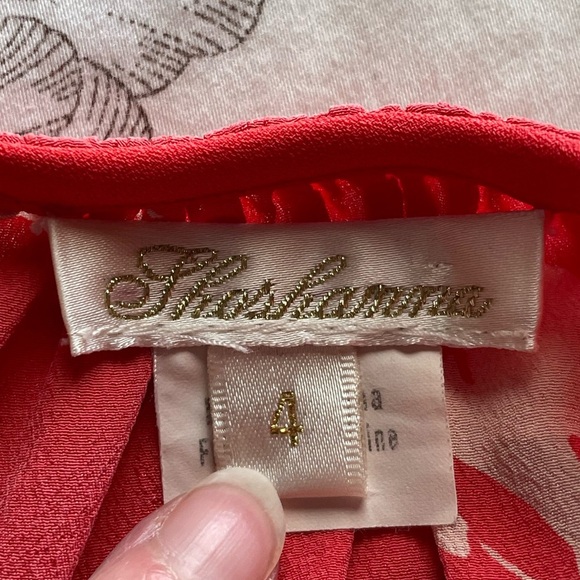 Anthropologie Shoshanna Millie 100% Silk Floral Flare Sleeve Midi Dress 4 Boho - Picture 7 of 16